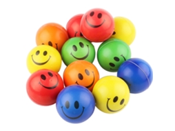 Conjunto De 12 Bolas Anti-estresse Para Crianças E Adultos Com Faces Divertidas Brinquedos De Espuma Macia Pu