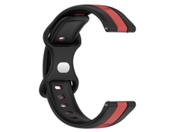 Bracelete de Smartwatch para Huawei GT2 46mm 20mm Fivela Borboleta de silicone de duas cores (preto + vermelho)
