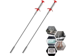 Pinças Flexíveis de 60cm para Desatascar Drenajes, com Garra de Aço Inoxidável, 2 Pack | S/MARCA
