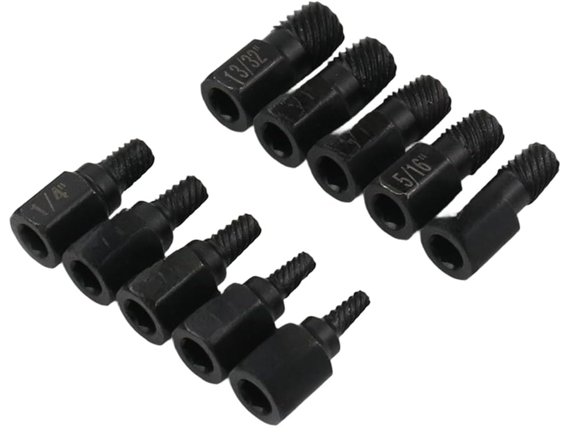 Extrator De Parafusos, Conjunto De 10 Peças Para Parafusos Quebrados E Espanados, Kit De Ferramentas Para Remoção