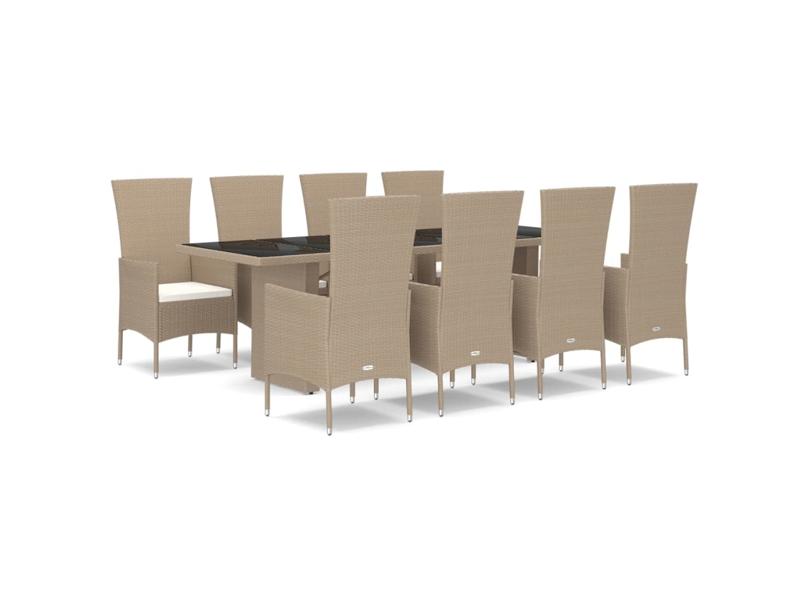 Conjunto de Jantar para Jardim 5 Pcs branco e cinzento claro MAISON EXCLUSIVE