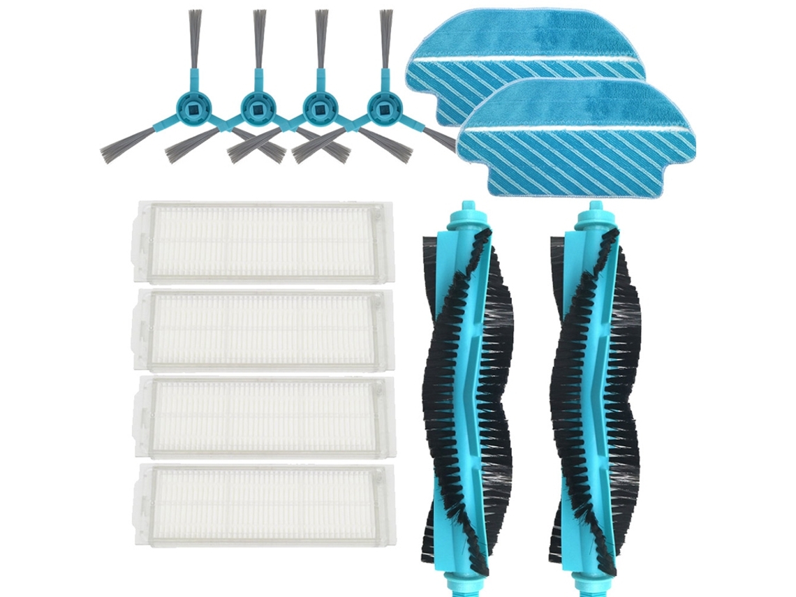 Hepa filtro rolo escova mop almofadas pano para cocotec conga 3290 3490 3690 aspirador de pó peças reposição escova lateral