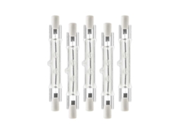Rebe 5 Pack Bombilla Halógena Linear R7s 118mm 300w 230v Regulable para Iluminação de Construção, Lar, Lojas, Escritórios