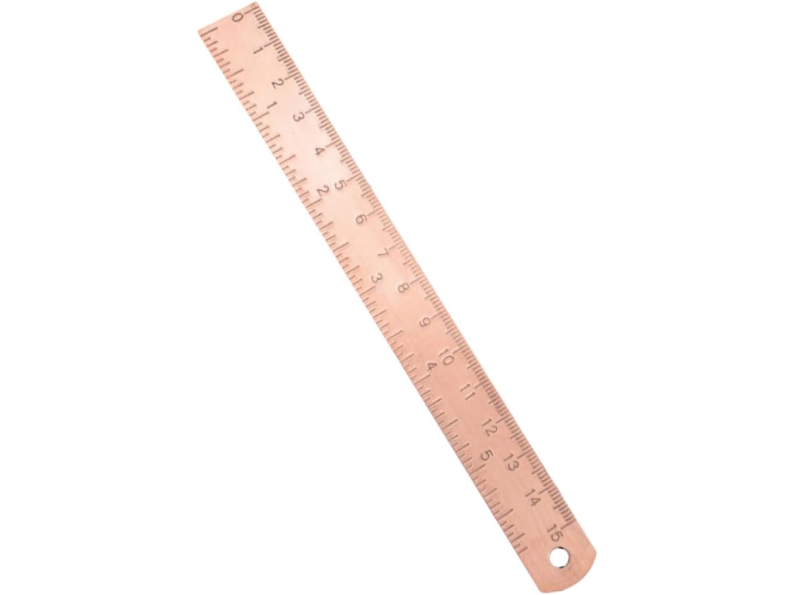 Régua de cobre Homsfou, régua para desenvolvimento profissional, instrumento de medição para mesa e escola, ferramenta