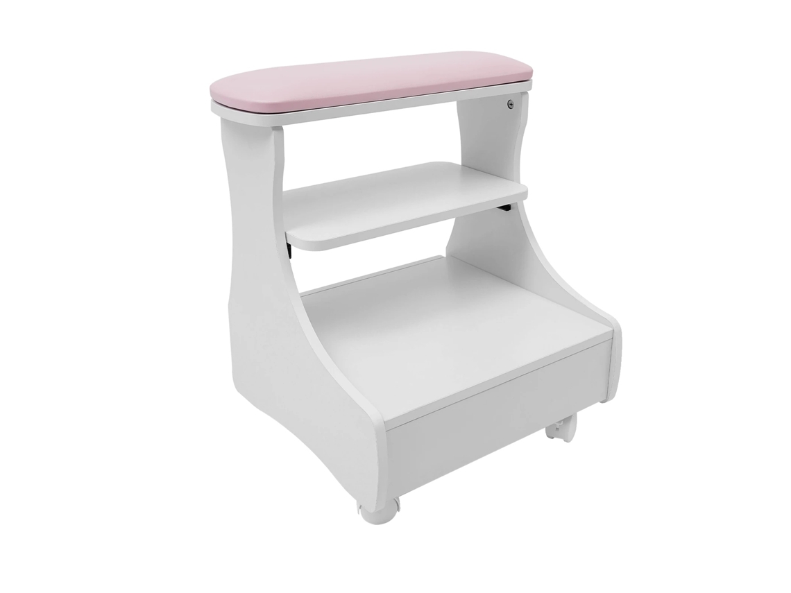 Banquinho Para Banho De Pés, Design Confortável, Mobilidade Conveniente, Arroz Branco