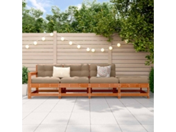 Vidaxl Unidades De Sofá Seccional Castanho Cera 252 X 62 X 70,5 Cm