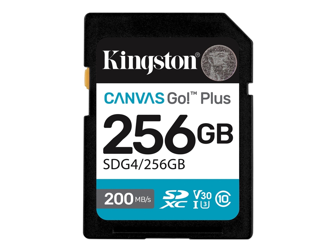 Cartão de Memória KINGSTON Canvas Go+ G4  (256 GB - SDXC)