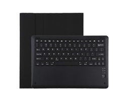 Capa de couro de microfibra com teclado Bluetooth removível, preta T129, para iPad Pro 12,9 polegadas, com suporte WeBake