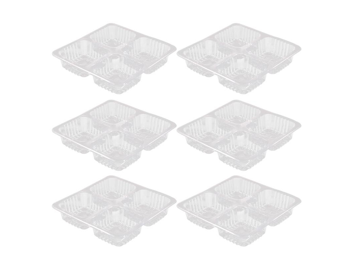 50pcs Caixa De Comida Com 4 Cavidades Allinless