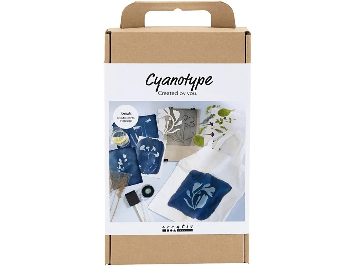 Conjunto De Cianotipia Para Hobby Da Creativ Company, Tecido Azul Conjunto De Brinquedos Criativos