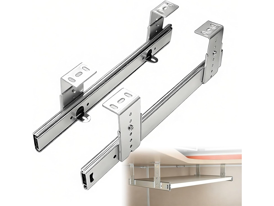 Corrediças De Gaveta Com Altura Ajustável 30cm, 35cm E 40cm Para Uso Sob A Mesa Possuem 1par De Corrediças Com