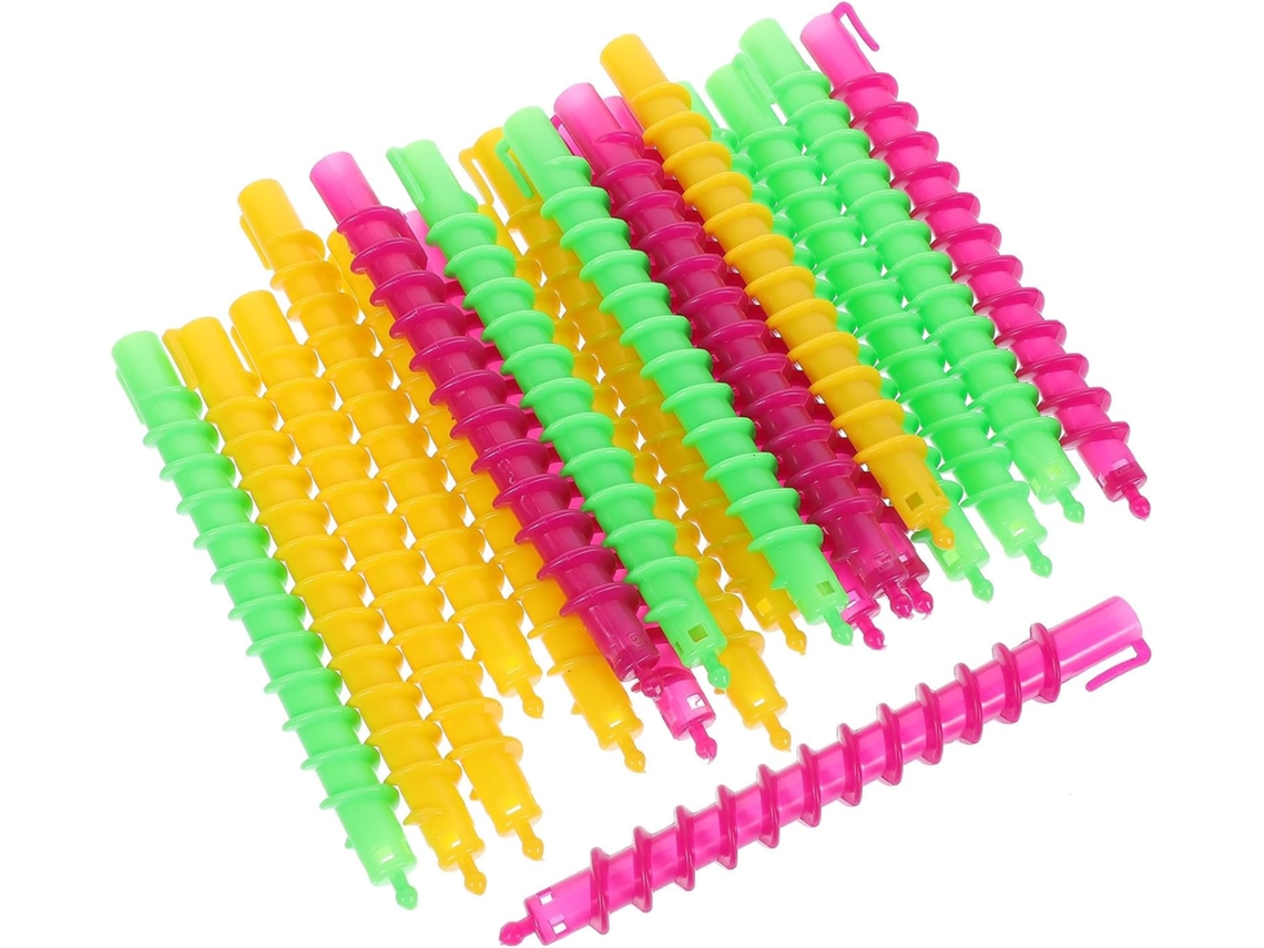 Conjunto De 100 Rolos Espirais Para Permanente De Cabelo Feminino, Feitos De Abs, Antiderrapantes.