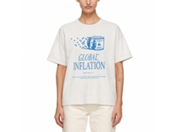 Rockinstone Global Inflation Obstacle White T-shirt Unique Designer Style