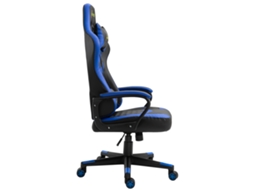 Cadeira Gaming De Escritório Ergonómica Com Altura Regulável Basculante Apoio De Cabeça 61x70x121-129 Cm Azul