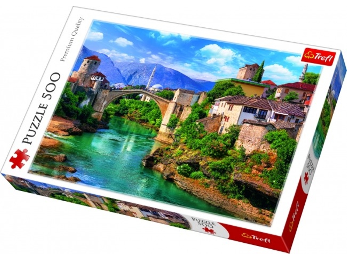 Puzzle TREFL Old Bridge in Mostar, Bo (Idade Mínima Recomendada: 12 Anos  - 500 Peças)