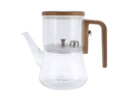 Bule de vidro magnético de 760 ml com separador de água e alça anti-escaldante.