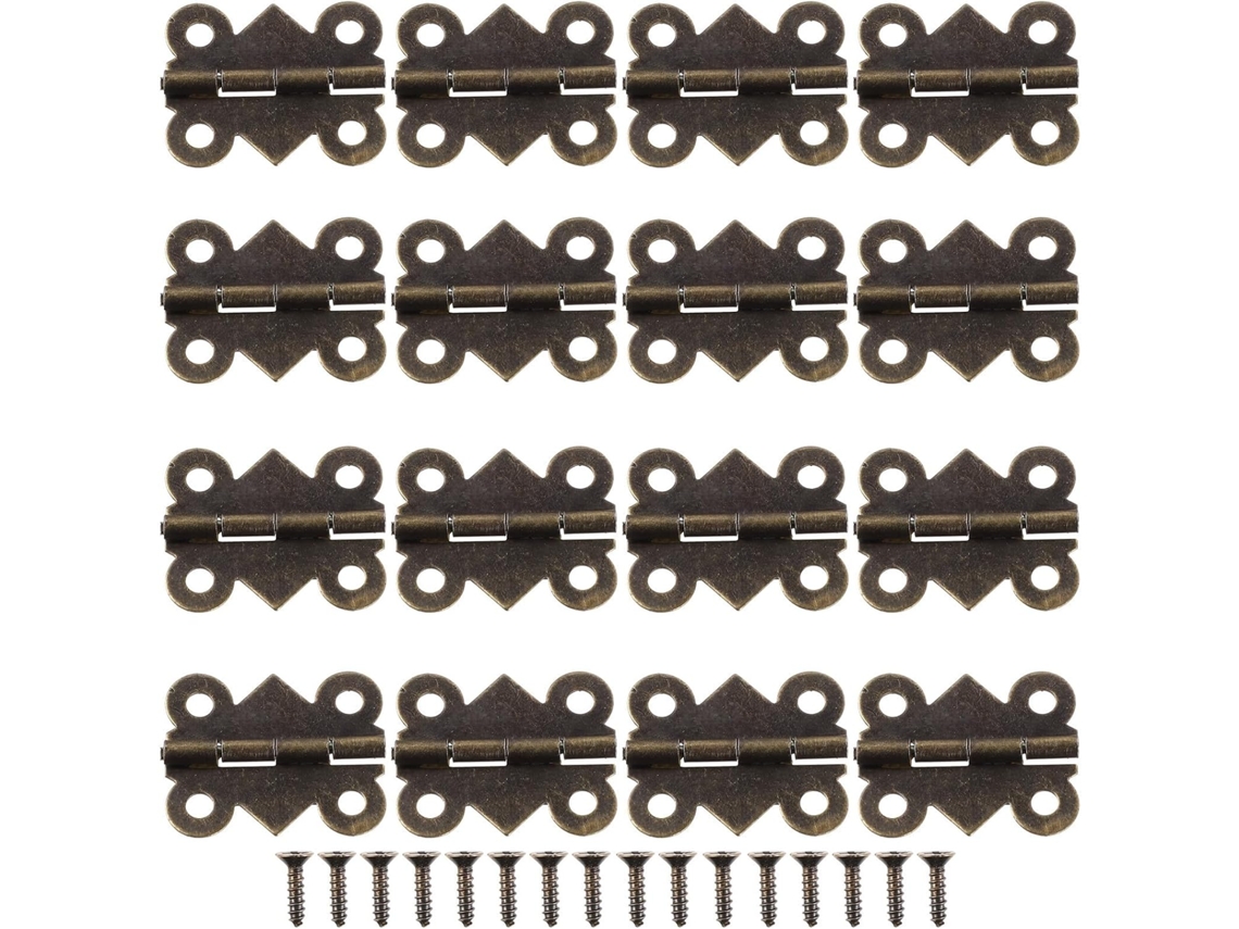 Toyandona 48-mini Dobradiças Em Formato De Borboleta, Dobradiças Antigas Para Caixas De Madeira, Materiais Para Projetos