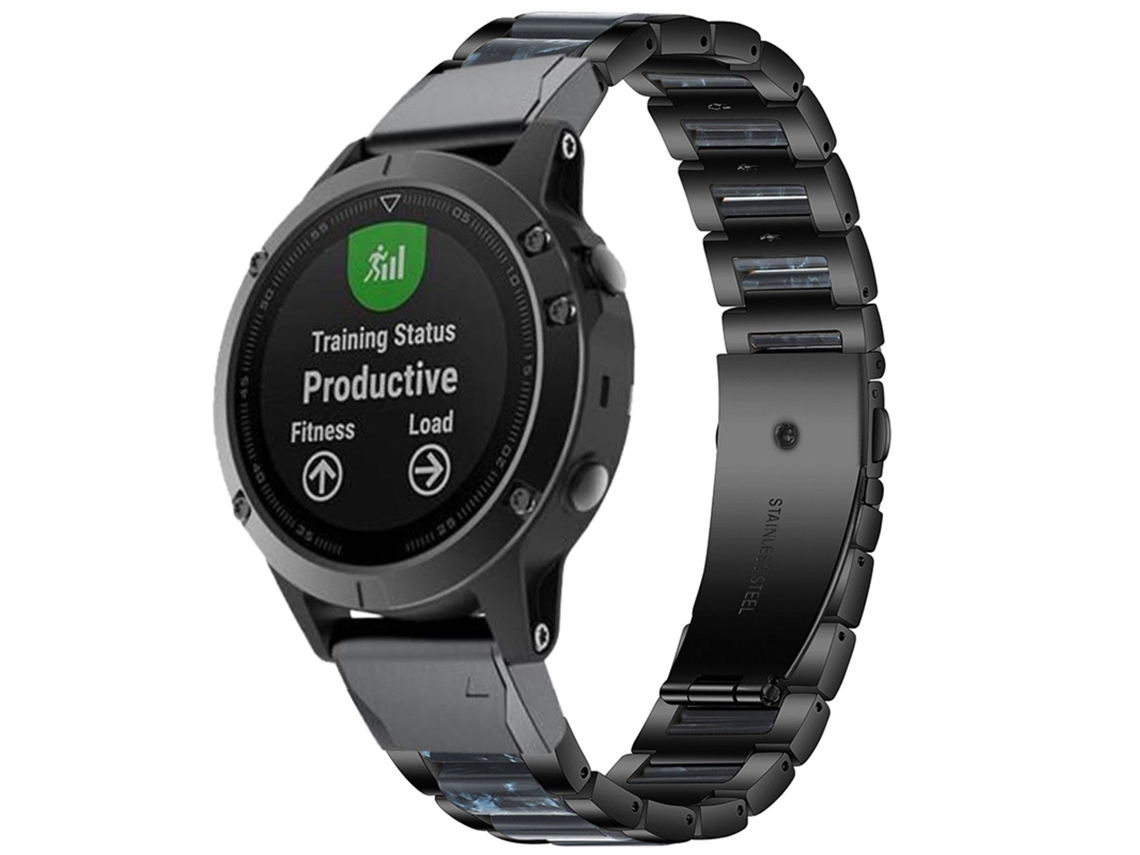 Bracelete de Aço com Resina para Garmin MARQ Commander Safira