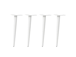 Vidaxl Pés Para Mesa De Centro Formato Cônico 4 Peças Branco 42-43 Cm Aço