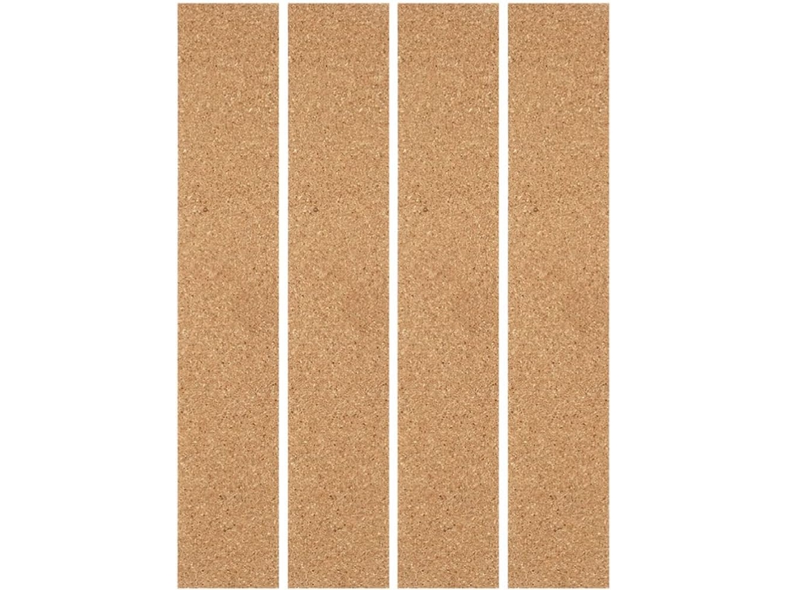Conjunto Stobok de 4 tiras adesivas de cortiça natural para decoração de mesas e paredes.