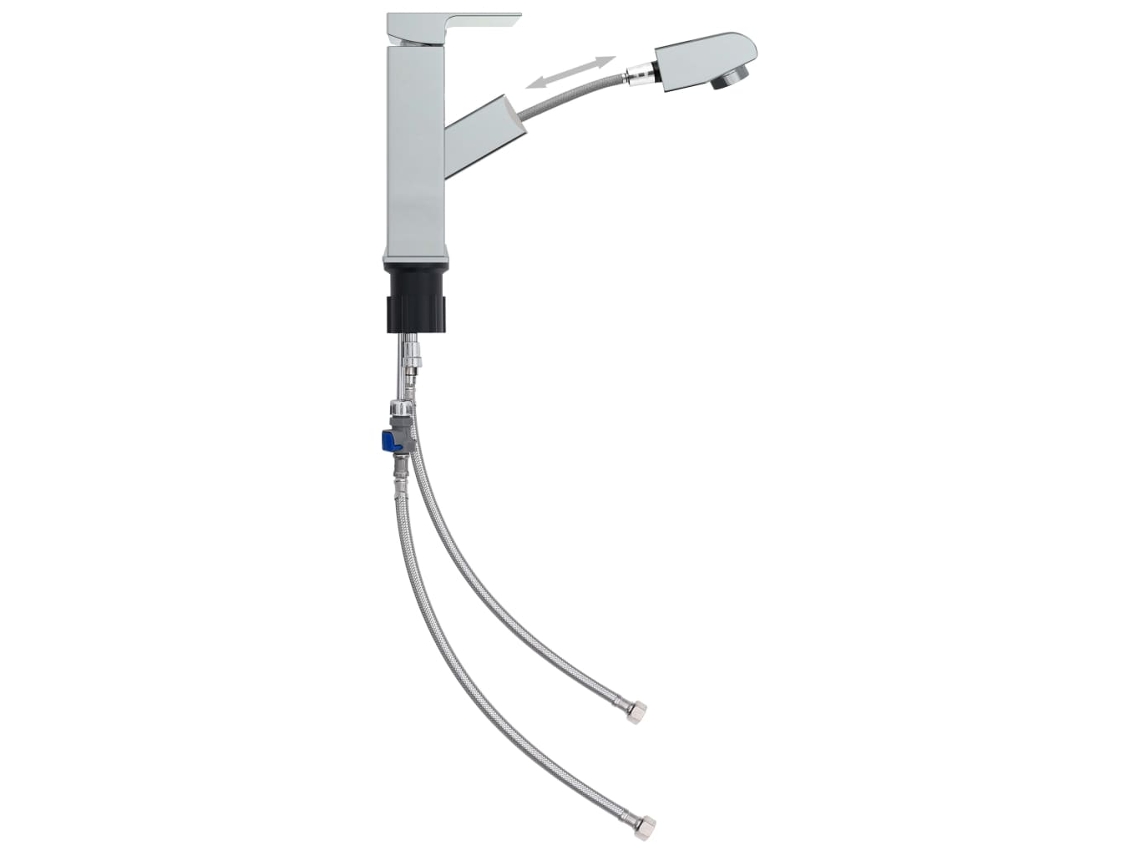 Basin Faucet, Basin Faucets Vidaxl Prateado Metal (n/a)