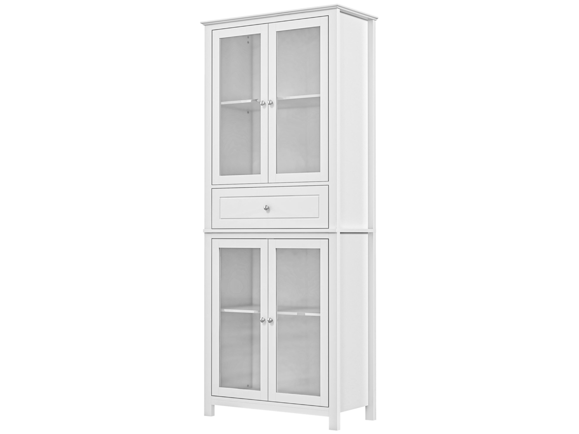 Armário Cozinha 1 Gaveta 3 Portas Preto S/MARCA (119x41x180 cm, armazenamento aberto)
