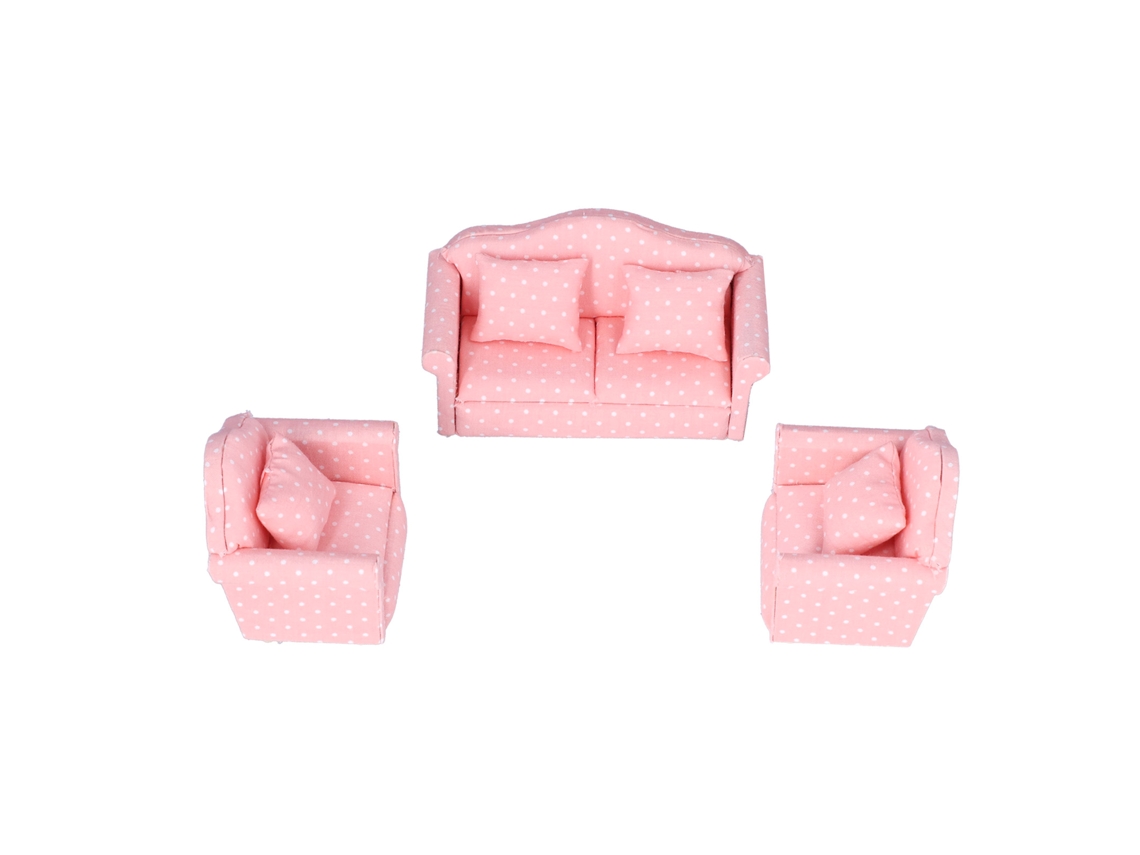 Mali sofá de Miniatura para Casa de Bonecas 1:12 Acessórios de Decoração Diy com Travesseiros