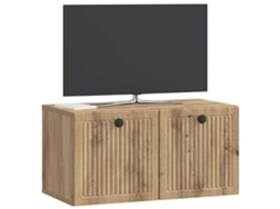 Gabinete de TV Parede Carvalho Artisiano 59,5x31x30 Cm MAISON EXCLUSIVE