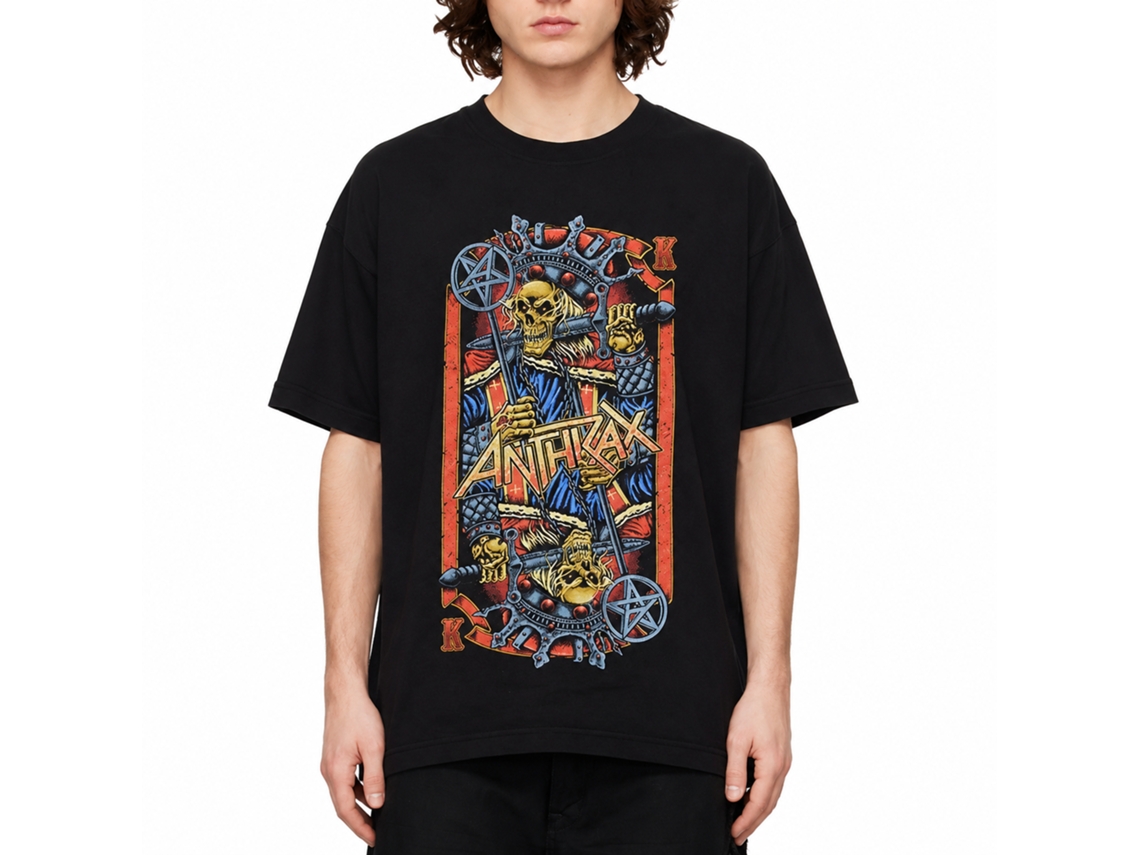 Anthrax Evil King World Tour 2018 T-shirt Unisex Adults Size:m