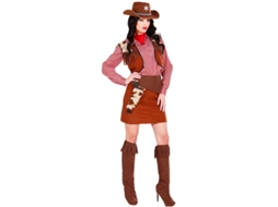 Fato de Cowgirl xadrez para mulher