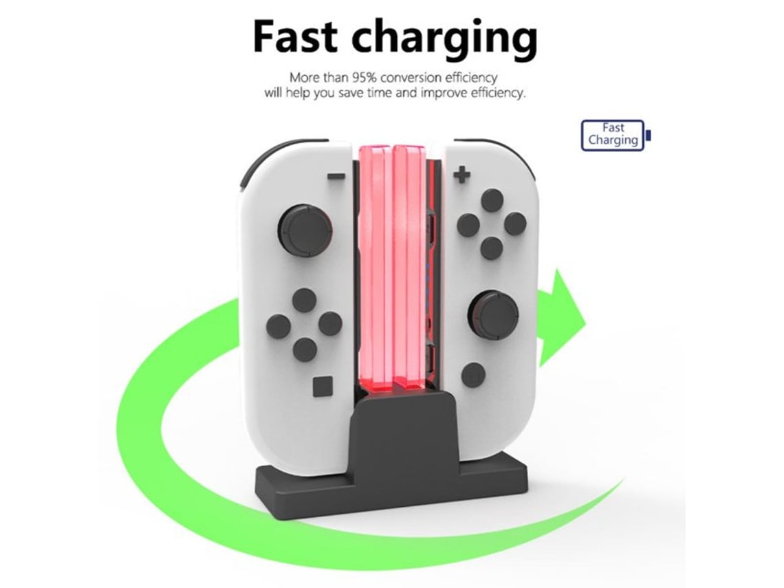 Dockstation SAMURIIRON para Nintendo Switch e OLED para Joy Con Branco