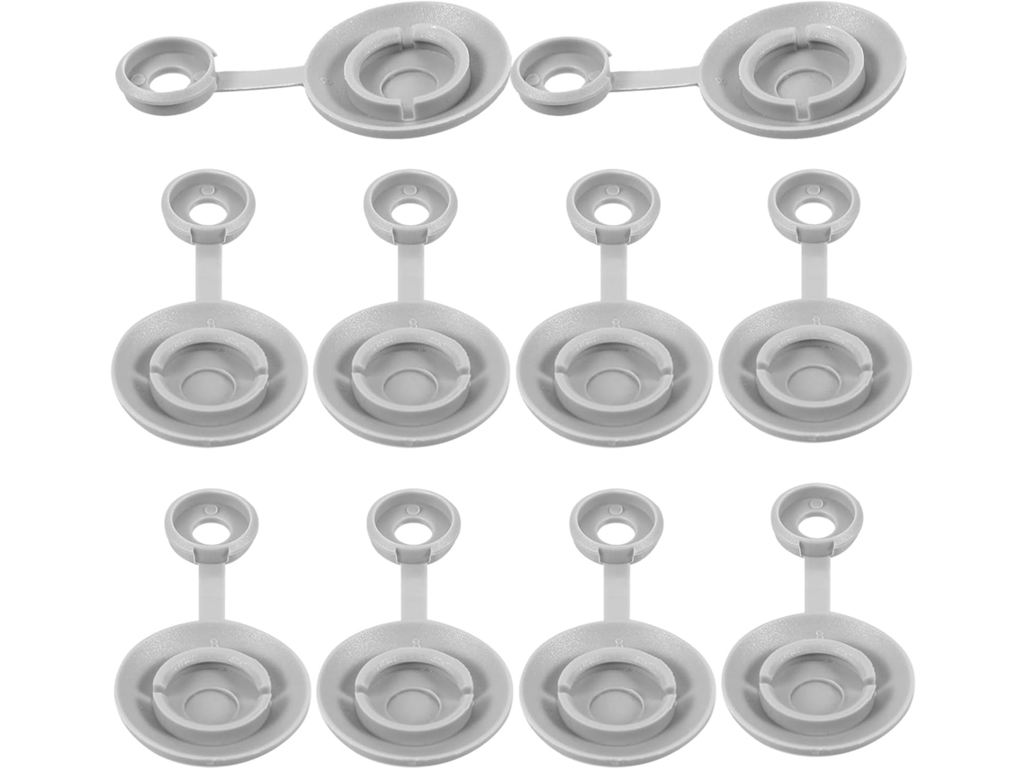 Conjunto de 10 tampas de rosca com design elegante para veículos comerciais e autocaravanas.