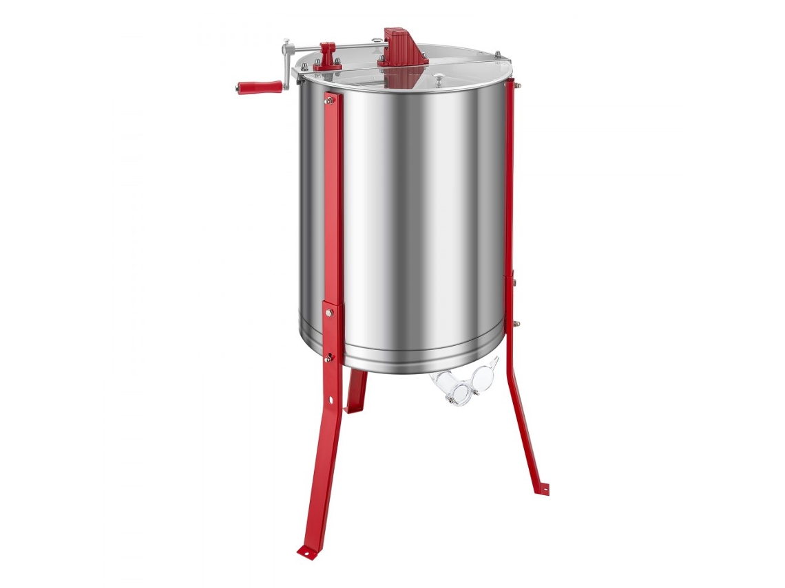 Extrator De Mel Manual Para 6 Quadros Em Inox Com Suporte Ajustável Tekmaquinas