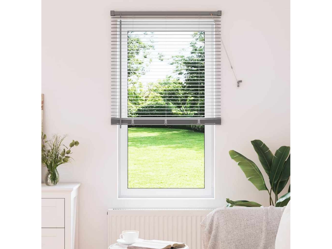 Vidaxl Persianas Venecianas Prateado 175 X 75 Cm Alumínio