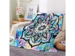 Manta de Flanela Fansu Estampa Mandala 3d Macia e Felpuda Ideal para o Inverno Perfeita Cama Ou Sofá Adequada