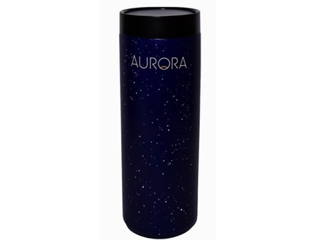 Garrafa térmica Aurora 500ml - Garrafa de café, em aço inoxidável com parede dupla - Mantém Quente durante 6 horas e Frio 12hr – Azul