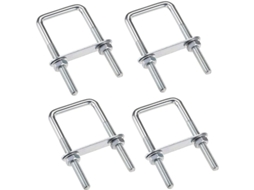 Arruela E Fixadores Para Tubos Com Diâmetro Inferior A 50 Mm, 80 X 50 Mm, Aço Inoxidável, Parafusos Em U M6, Porca