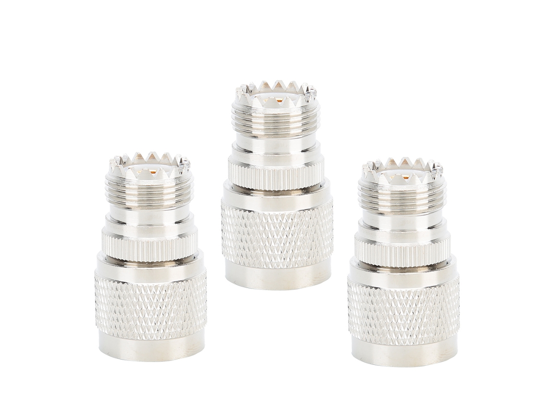 3 Adaptadores Conector N Macho Reto Para Uhf So-239 Fêmea Cabo Coaxial