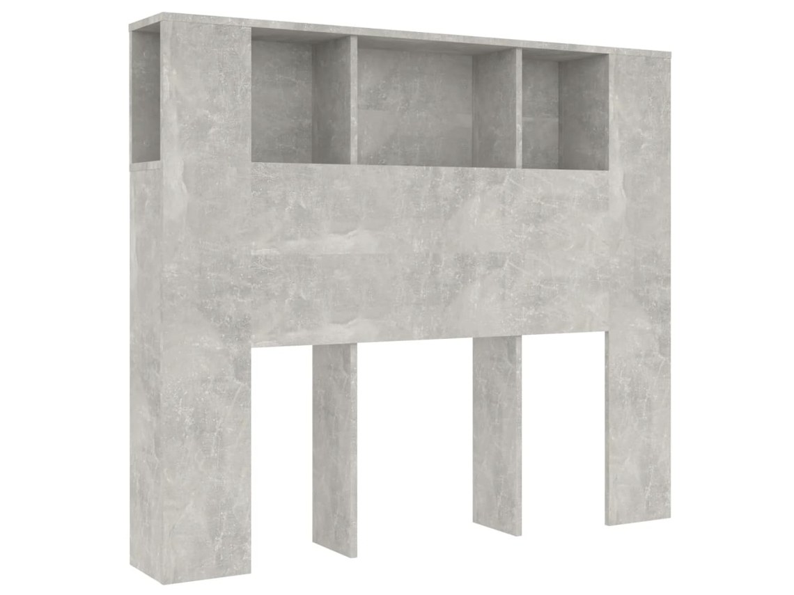 Headboard Cabinet, Headboard Cabinets Vidaxl Cinzeto Compensado (120 Cm)