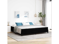 Vidaxl Cama Box Preto 200 X 200 Cm Tecido