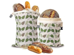 Conjunto De 2 Sacos Reutilizáveis Para Conservar Pão Caseiro, Em Cera De Abelha, 33 × 43 Cm, Fecho De Correr