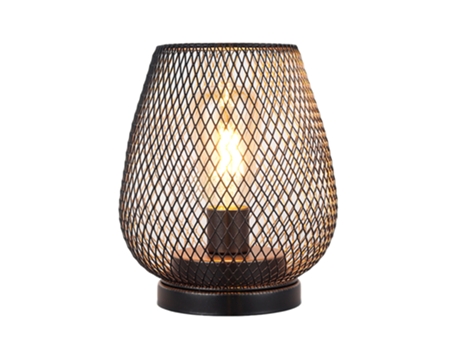 Luminária De Mesa Sem Fio, Design Gaiola De Metal, Luz Led Estilo Edison , Alimentado Por Bateria Jhy Design (formato De Ovo)