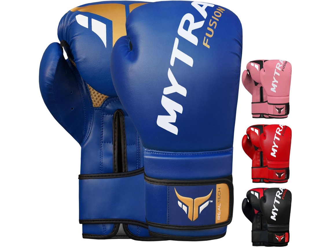 Luvas de Boxe Preto MYTRA FUSION Bs 22 com Ligaduras