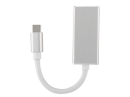 Adaptador (transmissão De Vídeo Hd De Alta Velocidade) Tipo-c Para Adaptador De Vídeo Hd Mini Dp (prata)