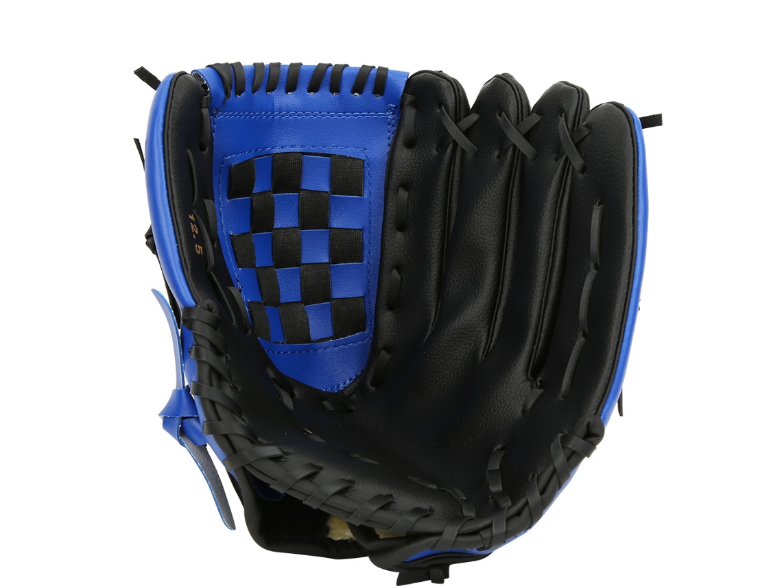 Luva de beisebol infantil em couro PU para treino e competição, azul, 31,75 cm (12,5 polegadas)
