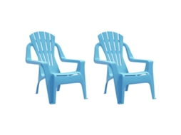Garden Chair, Garden Chairs Vidaxl Azul Polipropileno (n/a)
