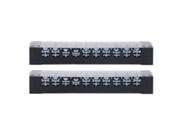 2 Piezas Terminal Block De Latón Grueso Contactador Fijo Terminal Strip 15a 600v 10 Posiciones