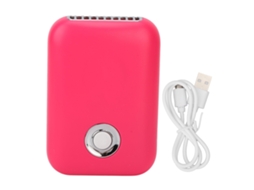 Mini Portable Usb Rechargeable Eyelash Dryer Fan 3 Speed Rose Red