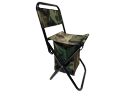 Cadeira De Acampamento Dobrável Com Refrigerador, Banco De Pesca Compacto, Cadeira De Pesca Camuflada Slowmoose