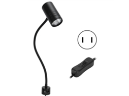 Lâmpada de trabalho Led 12w com base magnética e pescoço flexível para máquinas de costura e ferramentas | S/MARCA